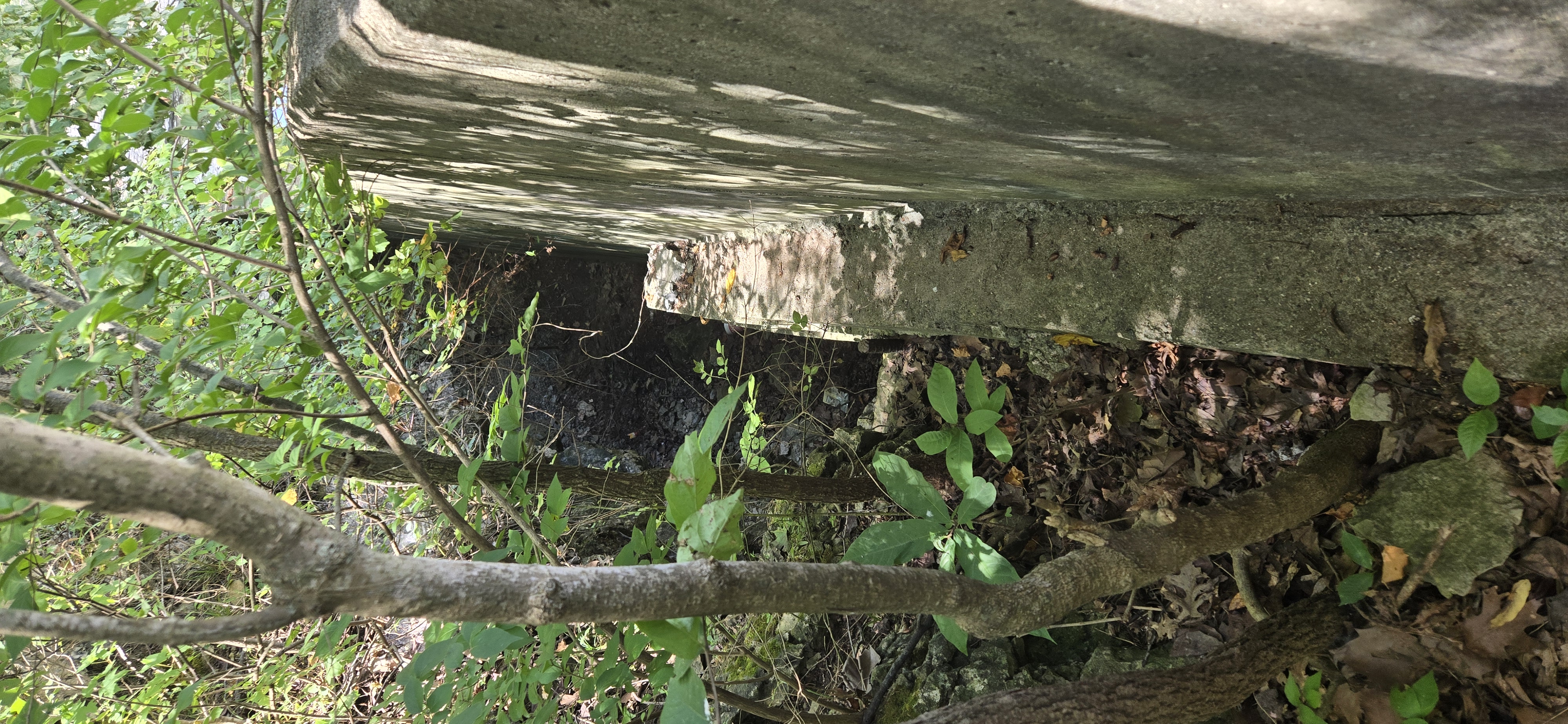 Side of the spillway